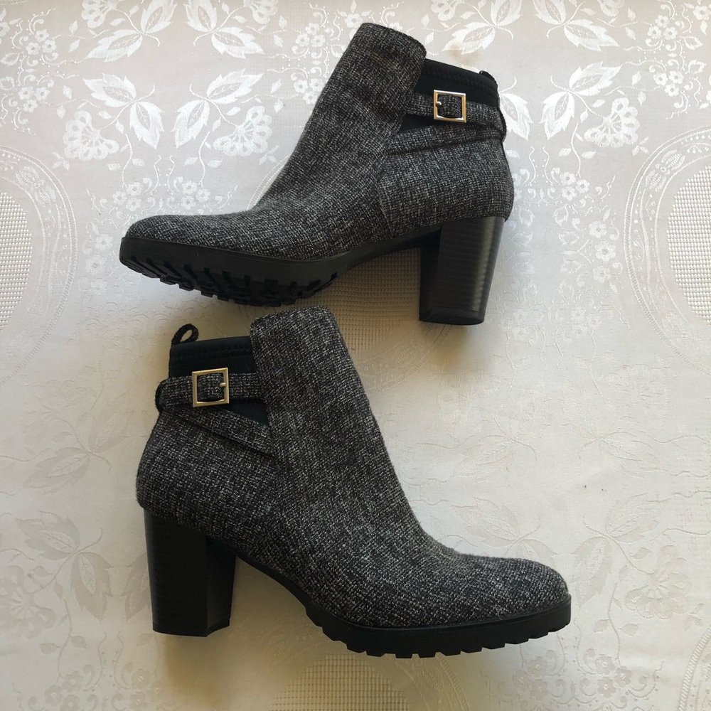 Kelly & Katie Malloria Ankle Heeled Boots Gray Salt & Pepper Women’s Size 9.5M